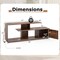 Engineered Wood TV Stand with Built-in Power Outlet, Storage and Adjustable Feet